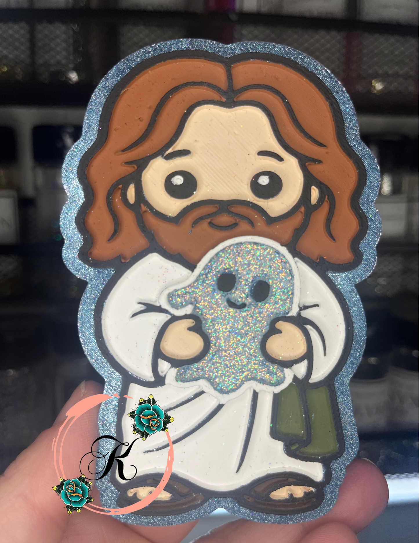 Jesus Holding Ghost Freshie