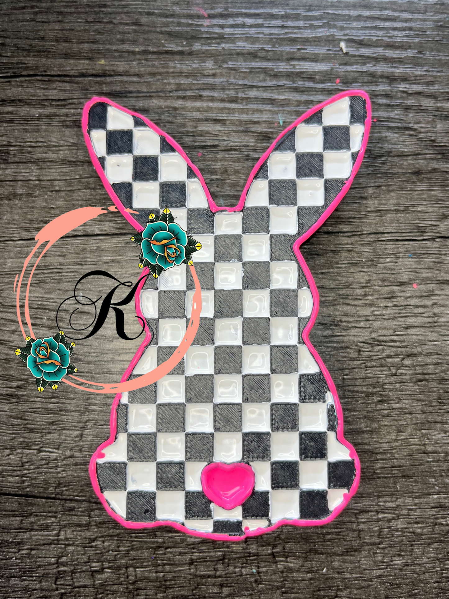 Bunny Checkered Print Freshie