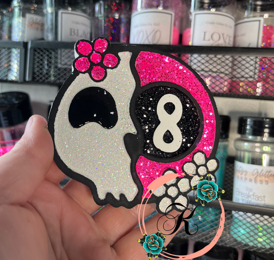 8 Ball Skull Freshie
