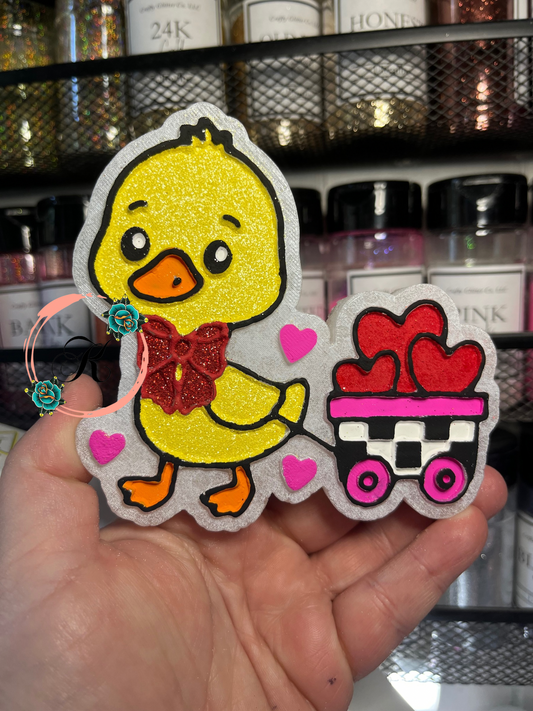 Duck with wagon hearts Freshie