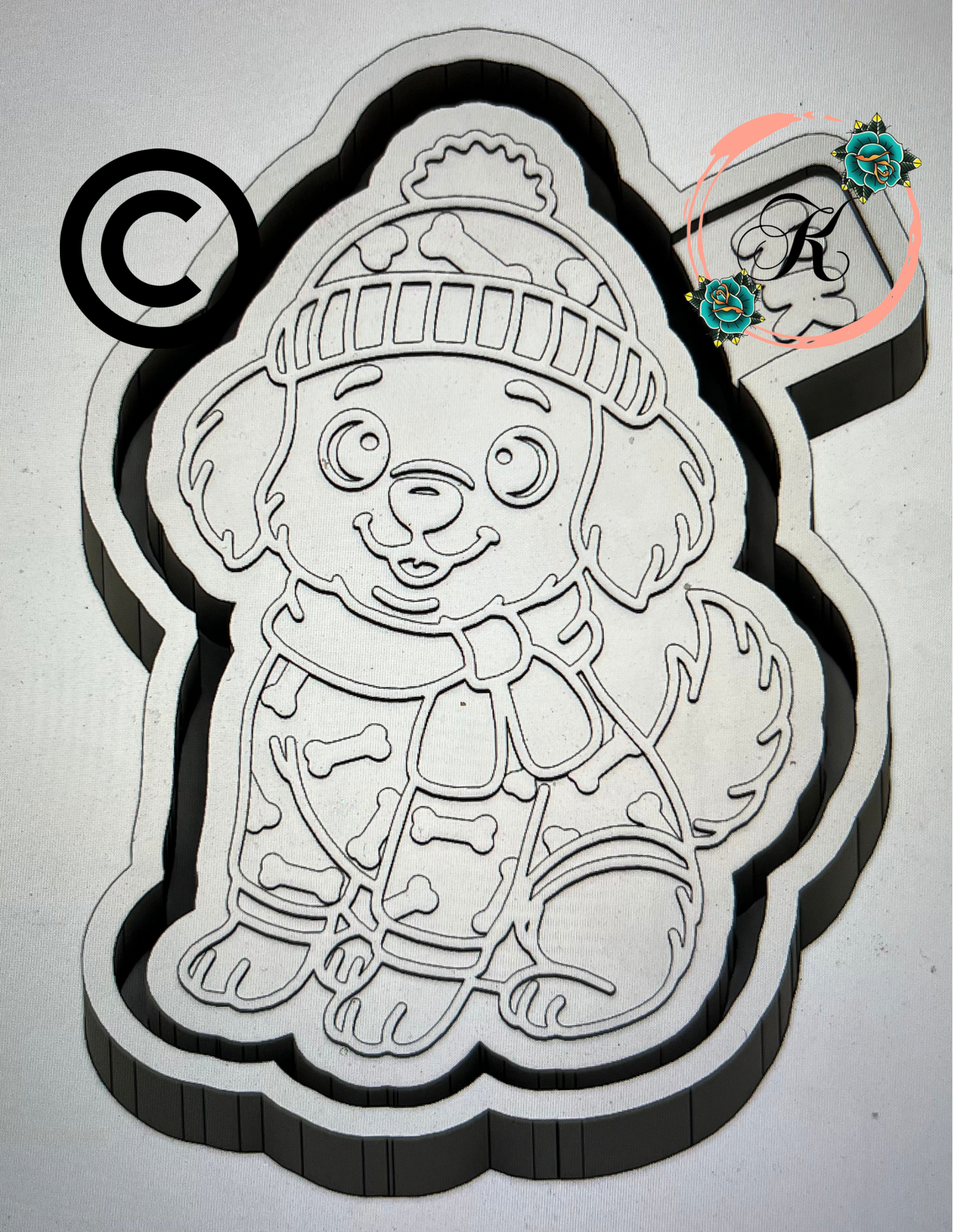 Dog with Bone Shirt Mold