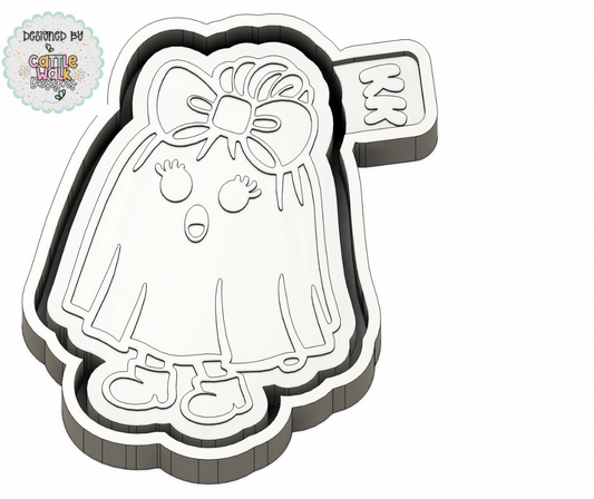 Ghost Girl with Bow Mold