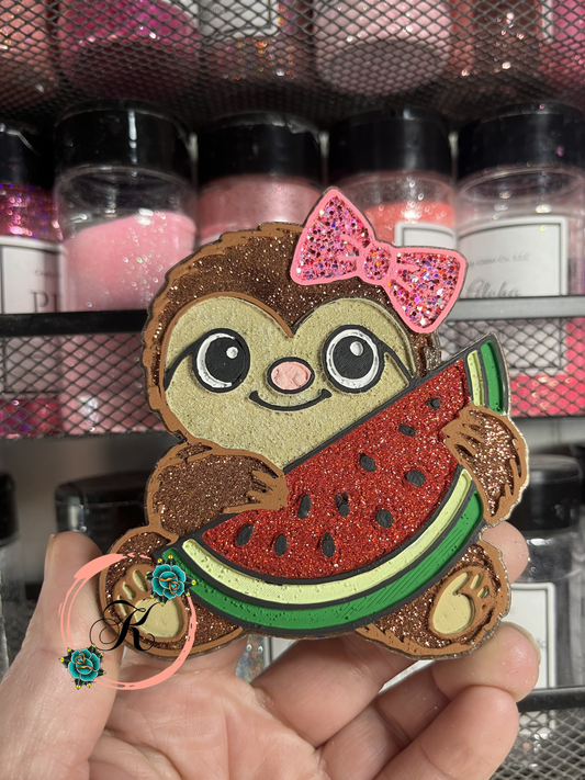 Watermelon Sloth Freshie