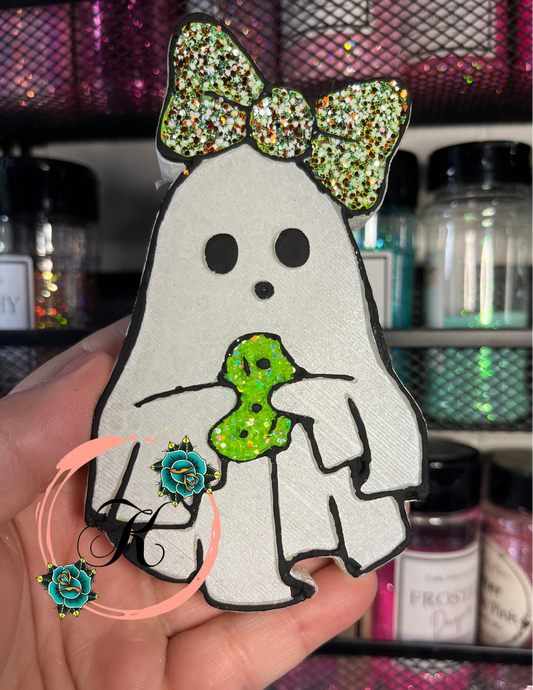 Ghost with Pickle Freshie
