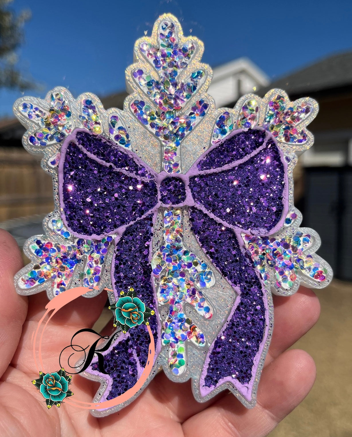 Snowflake with Bow Freshie
