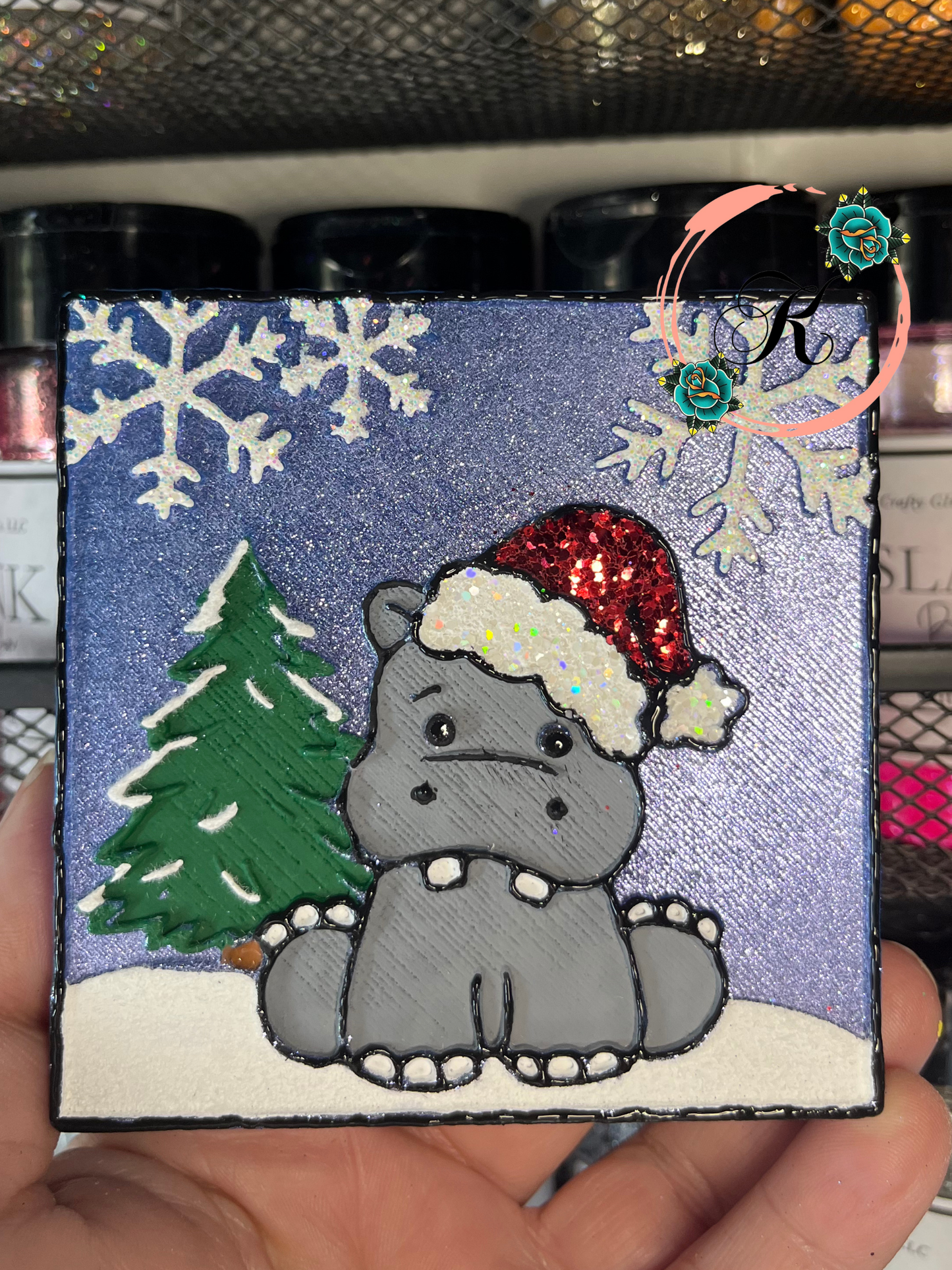 Christmas Hippo Freshie