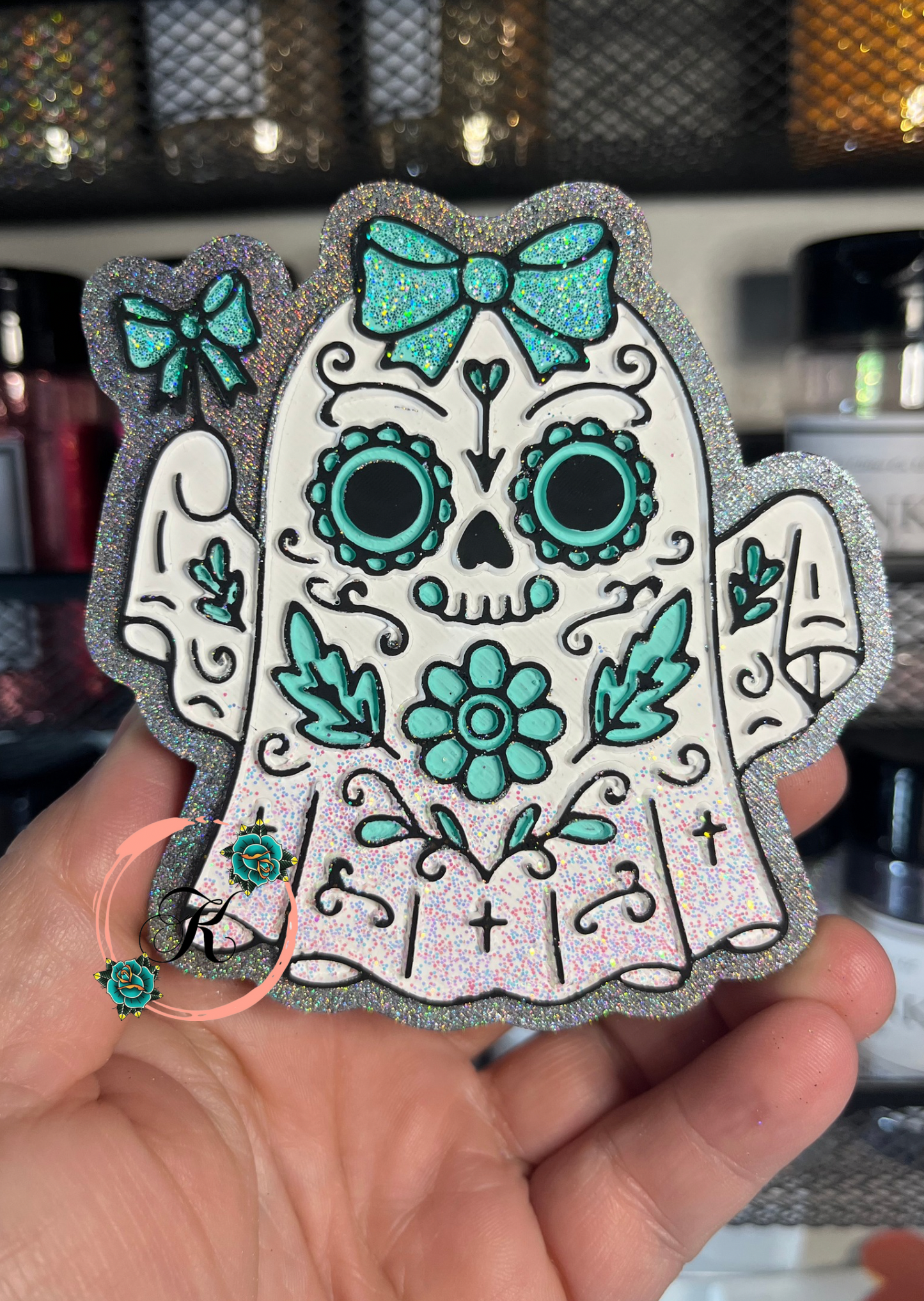 Sugar Skull Ghost Freshie
