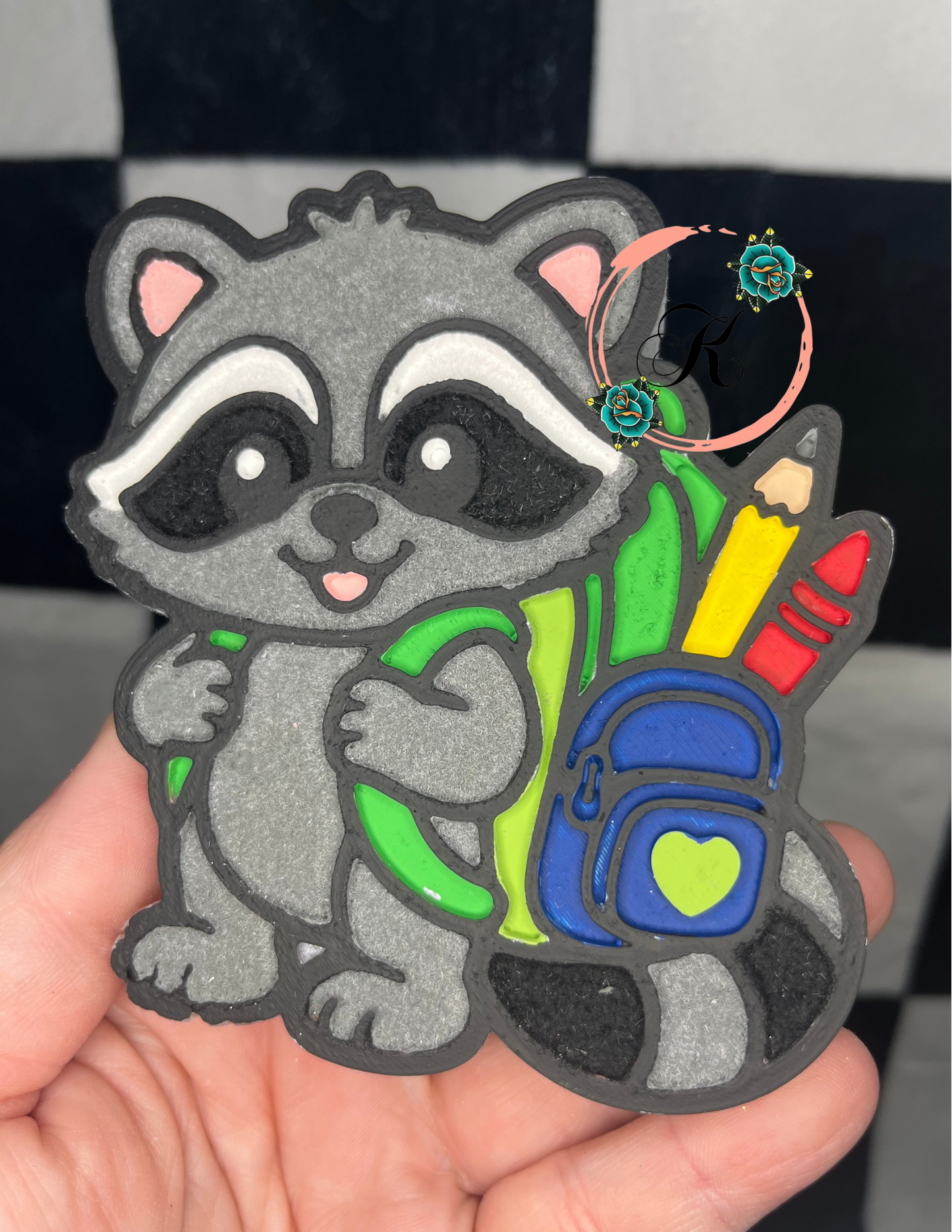 Back To School Raccoon Freshie
