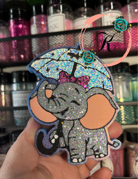 Elephant with Umbrella Freshie