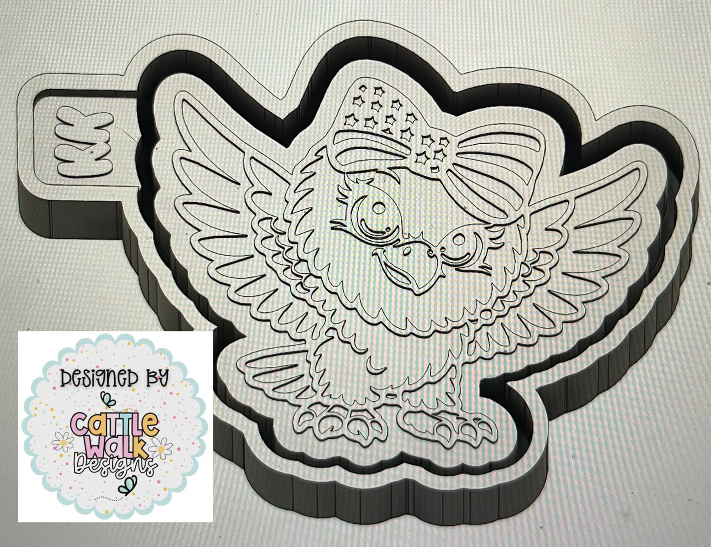 Eagle with Patriotic Bow Mold