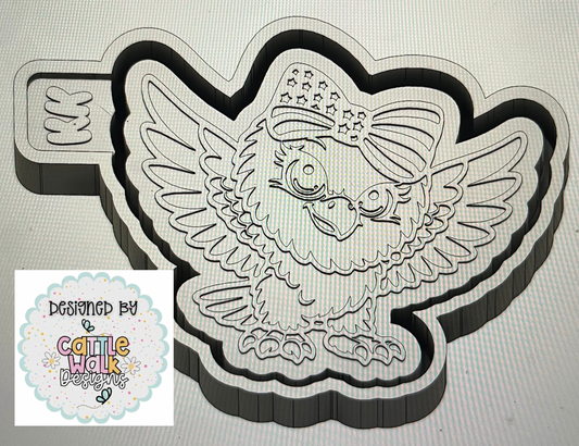 Eagle with Patriotic Bow Mold