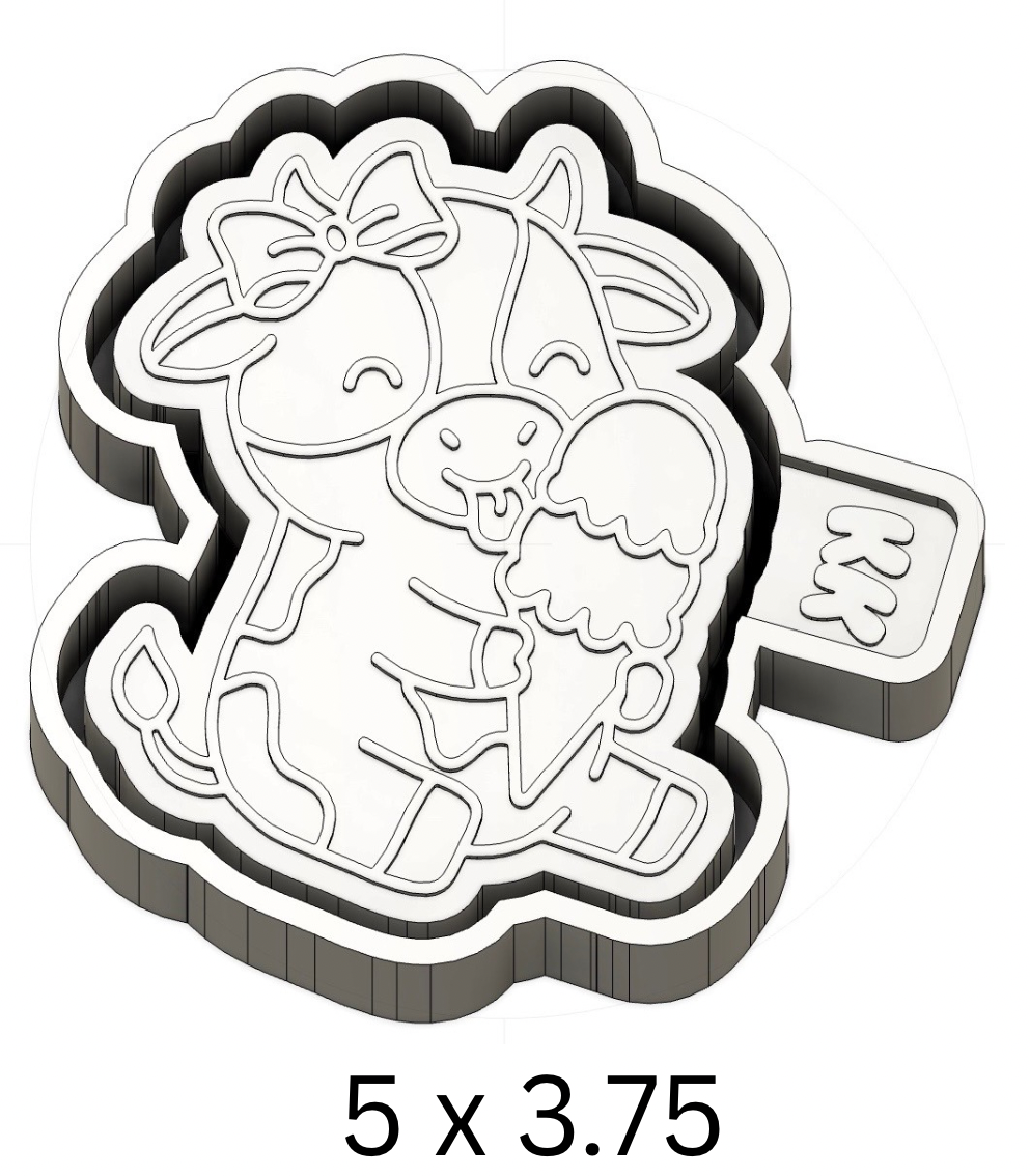 Cow with Ice Cream Mold