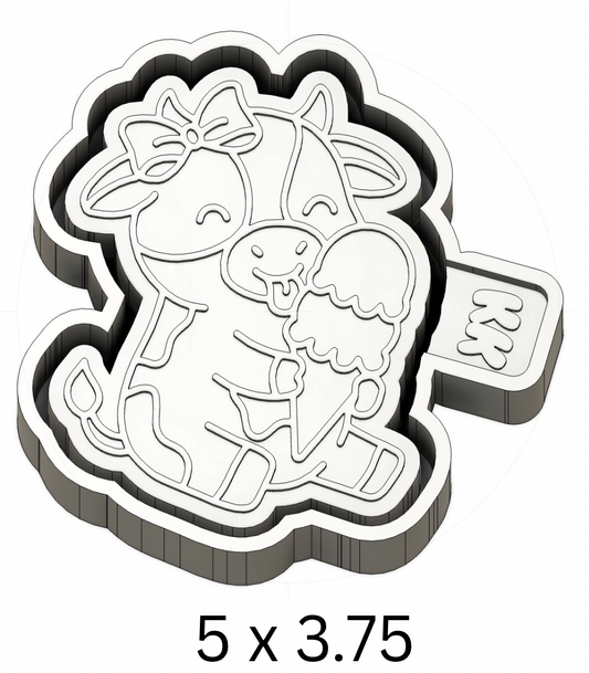 Cow with Ice Cream Mold