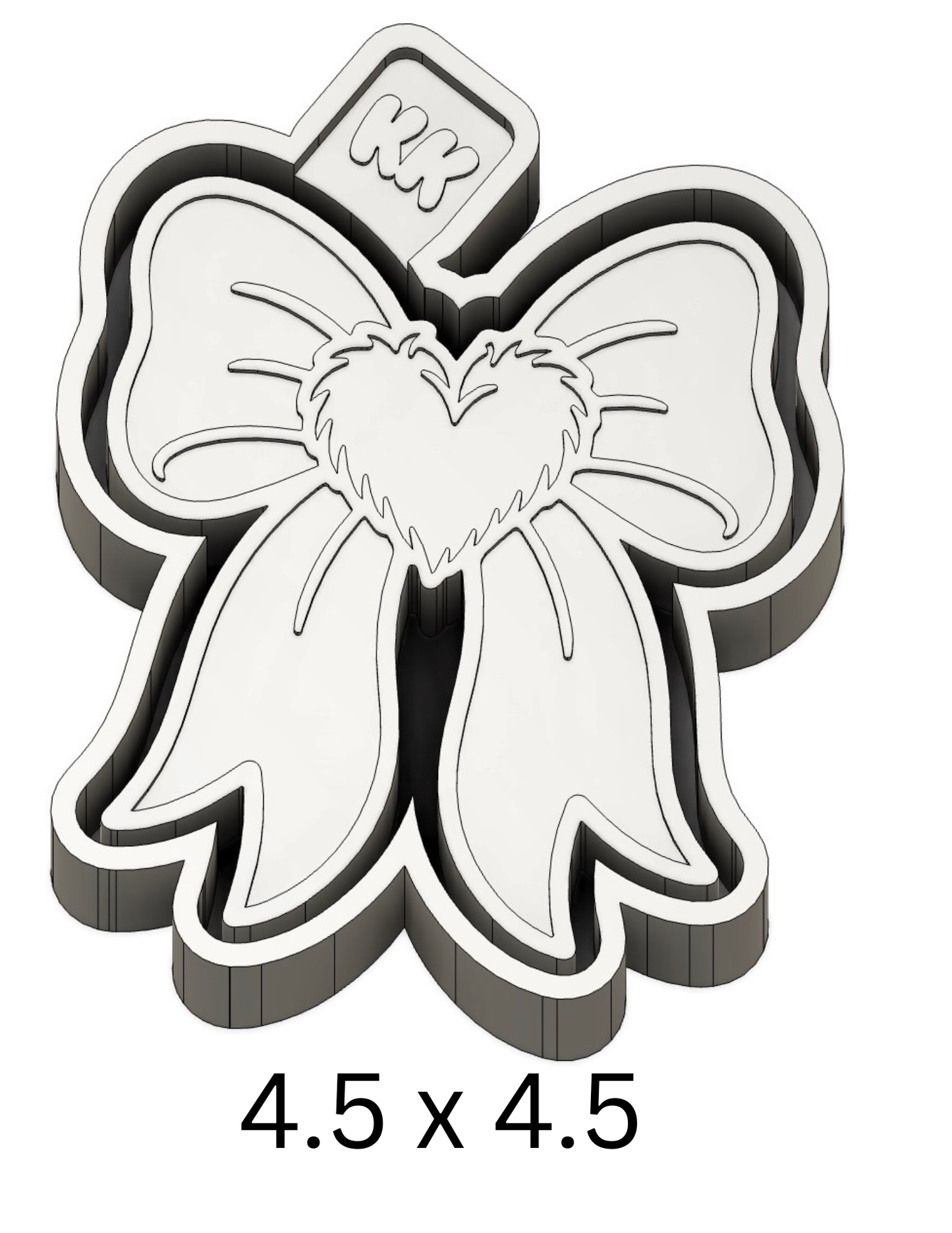 Bow with Fuzzy Heart Mold