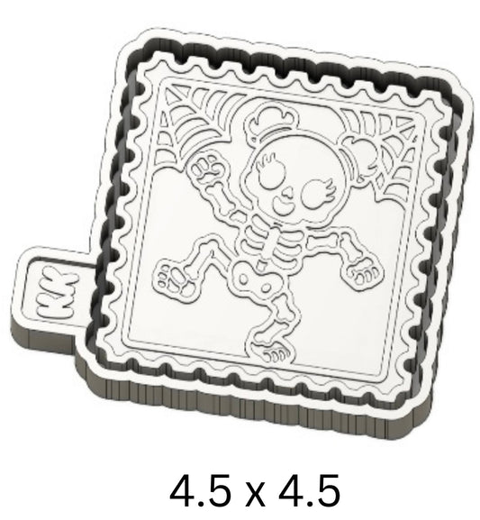 Girl Skeleton Stamp Mold