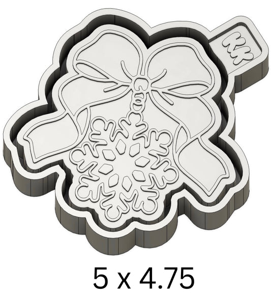 Snowflake with Bow Mold