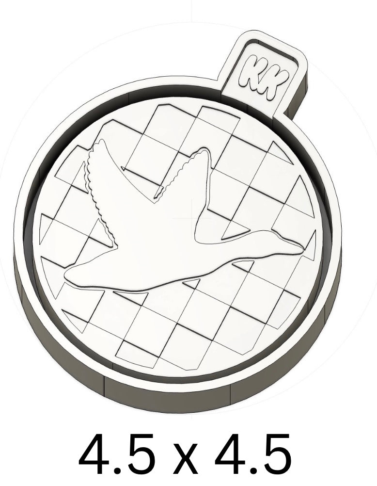 Round Checkered Print Duck Mold