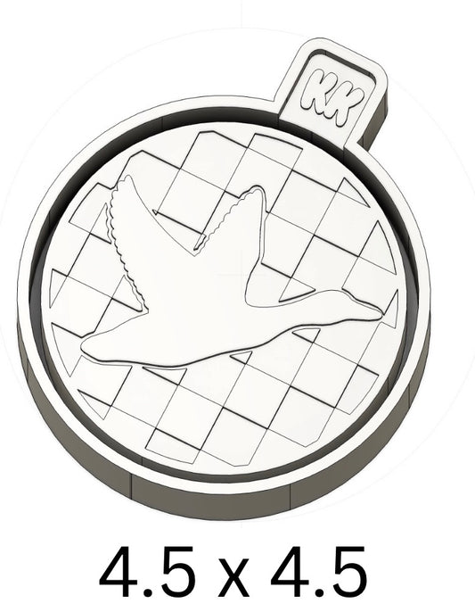 Round Checkered Print Duck Mold