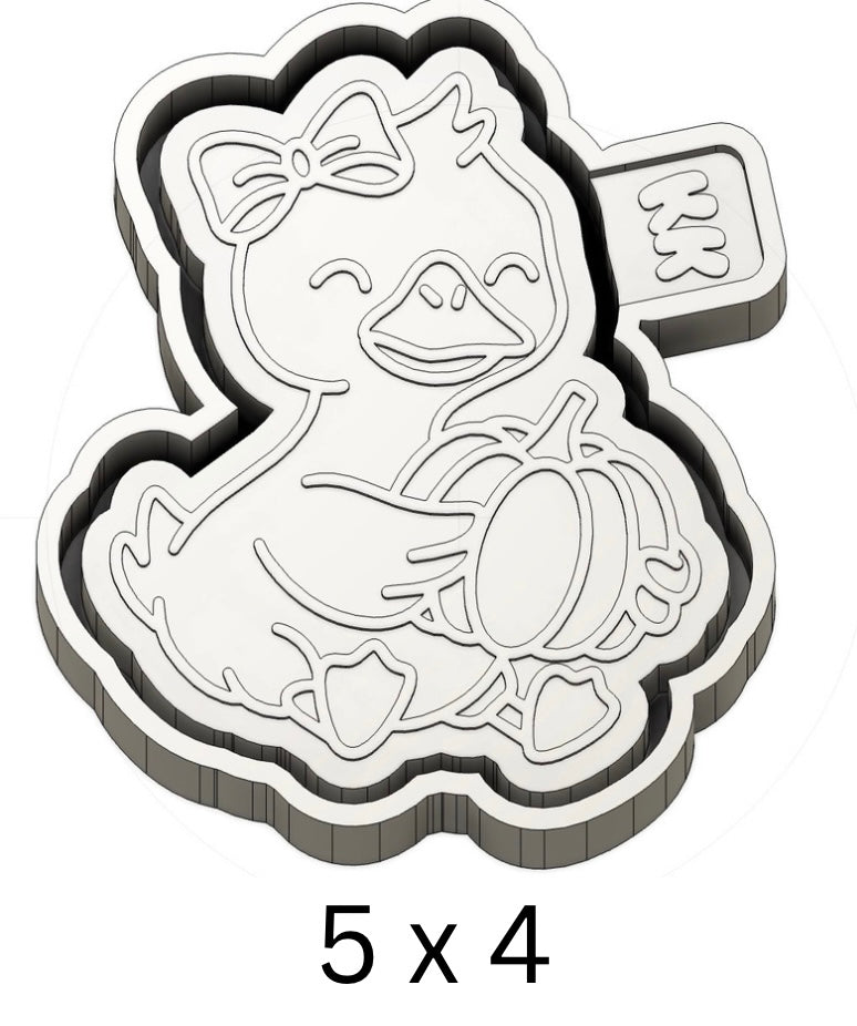 Goose Holding Pumpkin Mold