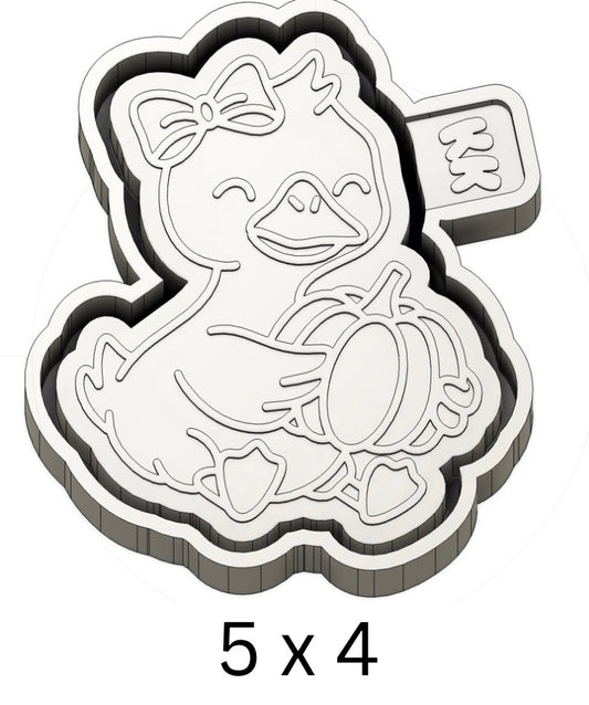 Goose Holding Pumpkin Mold