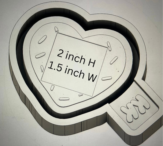 Sugar Heart Cookie Frame Mold