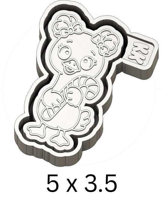 Goose Holding Candy Cane Mold