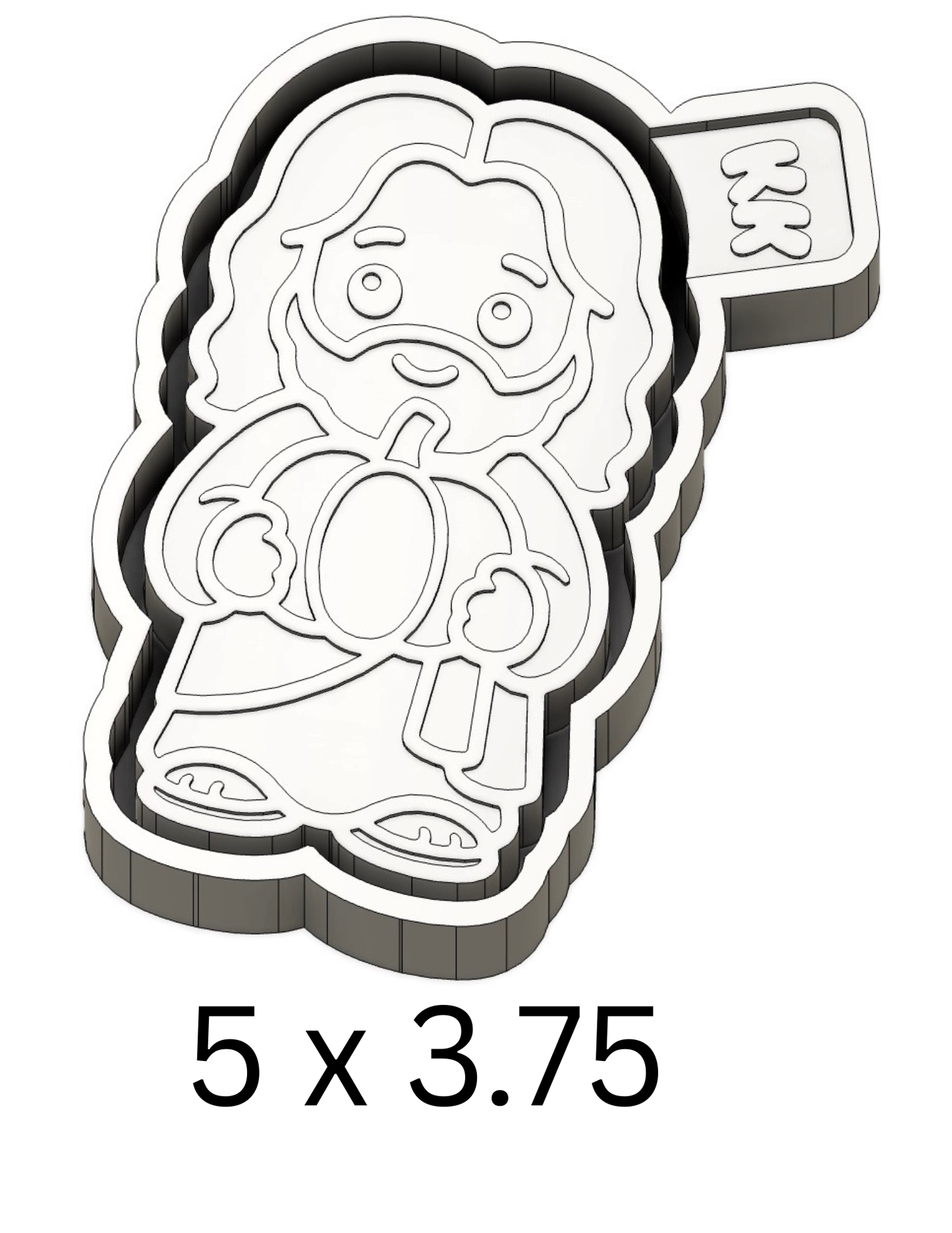 Jesus Holding Pumpkin Mold