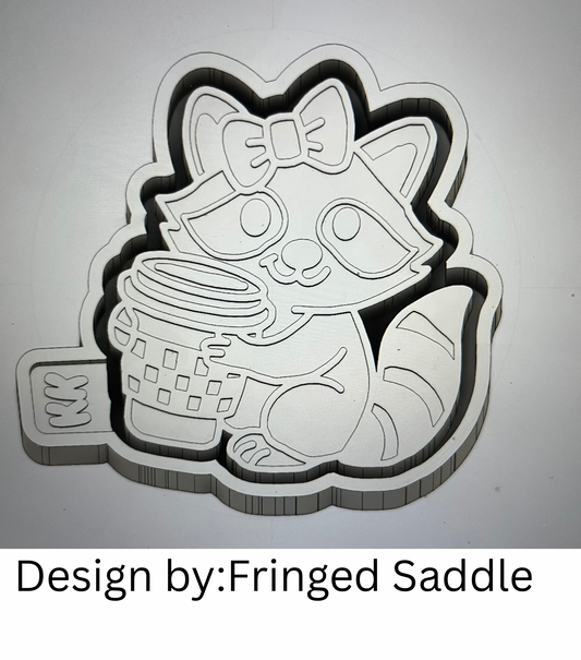 Raccoon with Coffee Mold