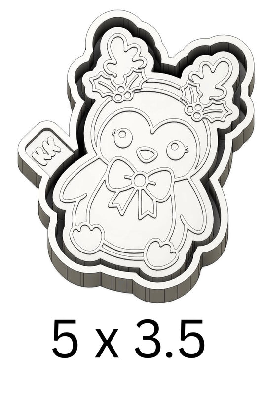 Penguin with Antlers Mold
