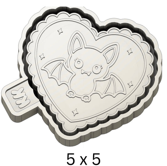 Heart Frame with Bat Mold