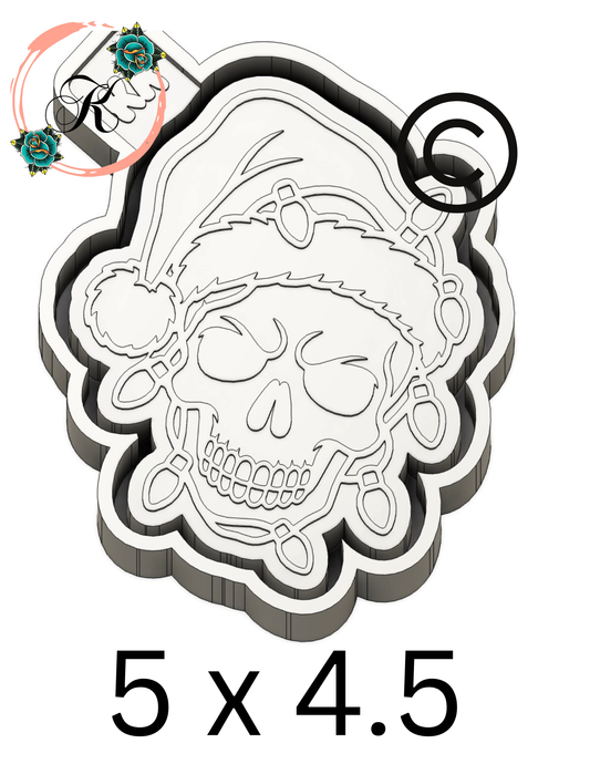 Skull with Christmas lights  Mold
