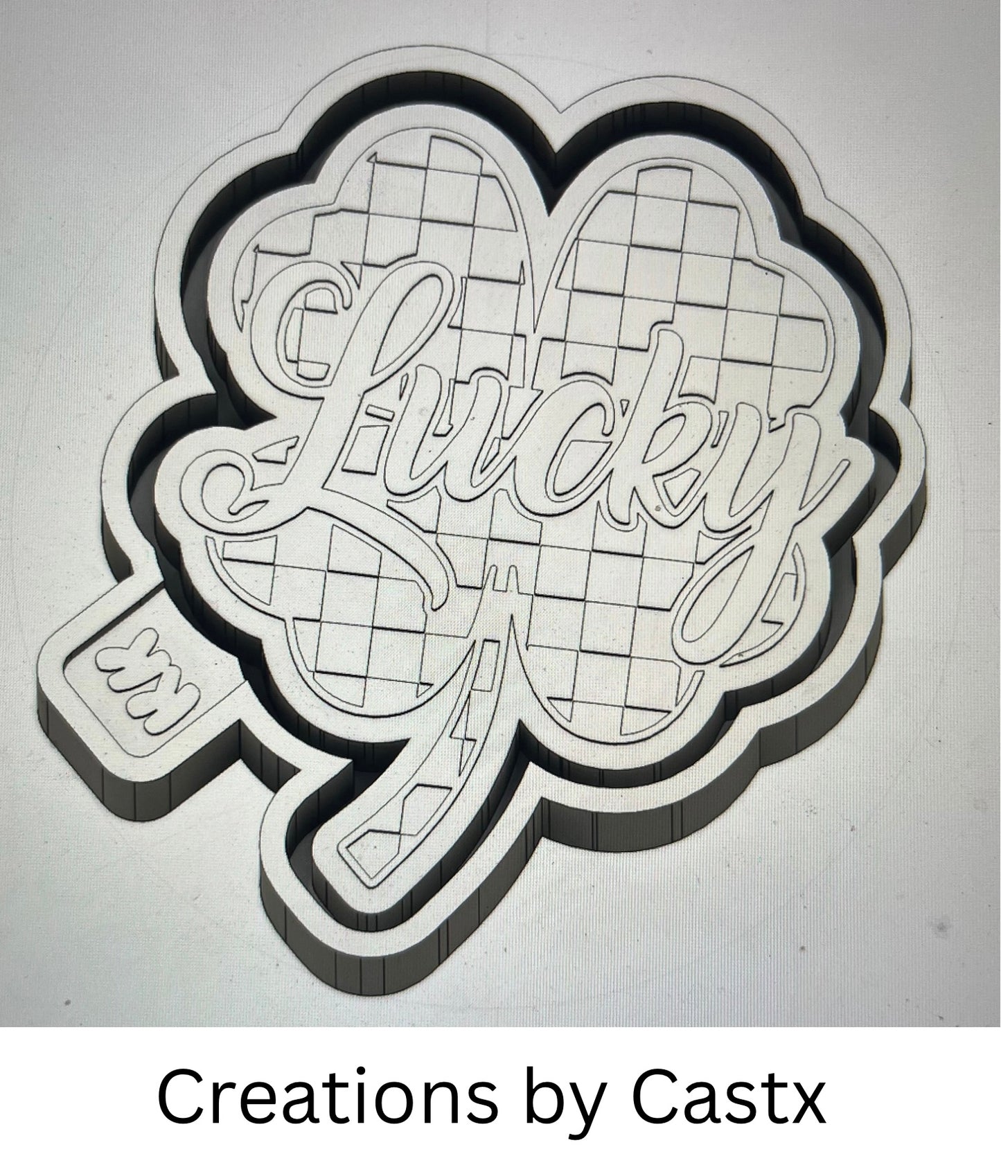 Checkered Print Lucky Clover Mold