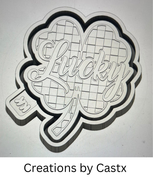 Checkered Print Lucky Clover Mold