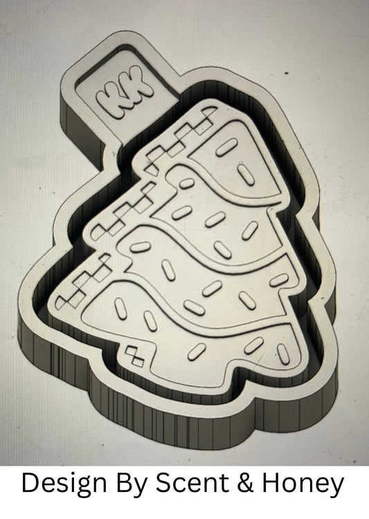 Checkered Print Christmas Cake Mold