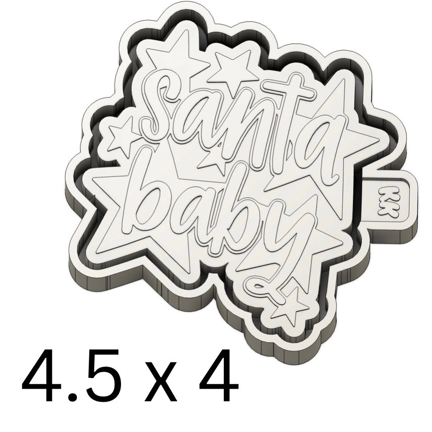 Santa Baby with Stars Mold