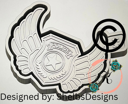 Badge with Wings Mold