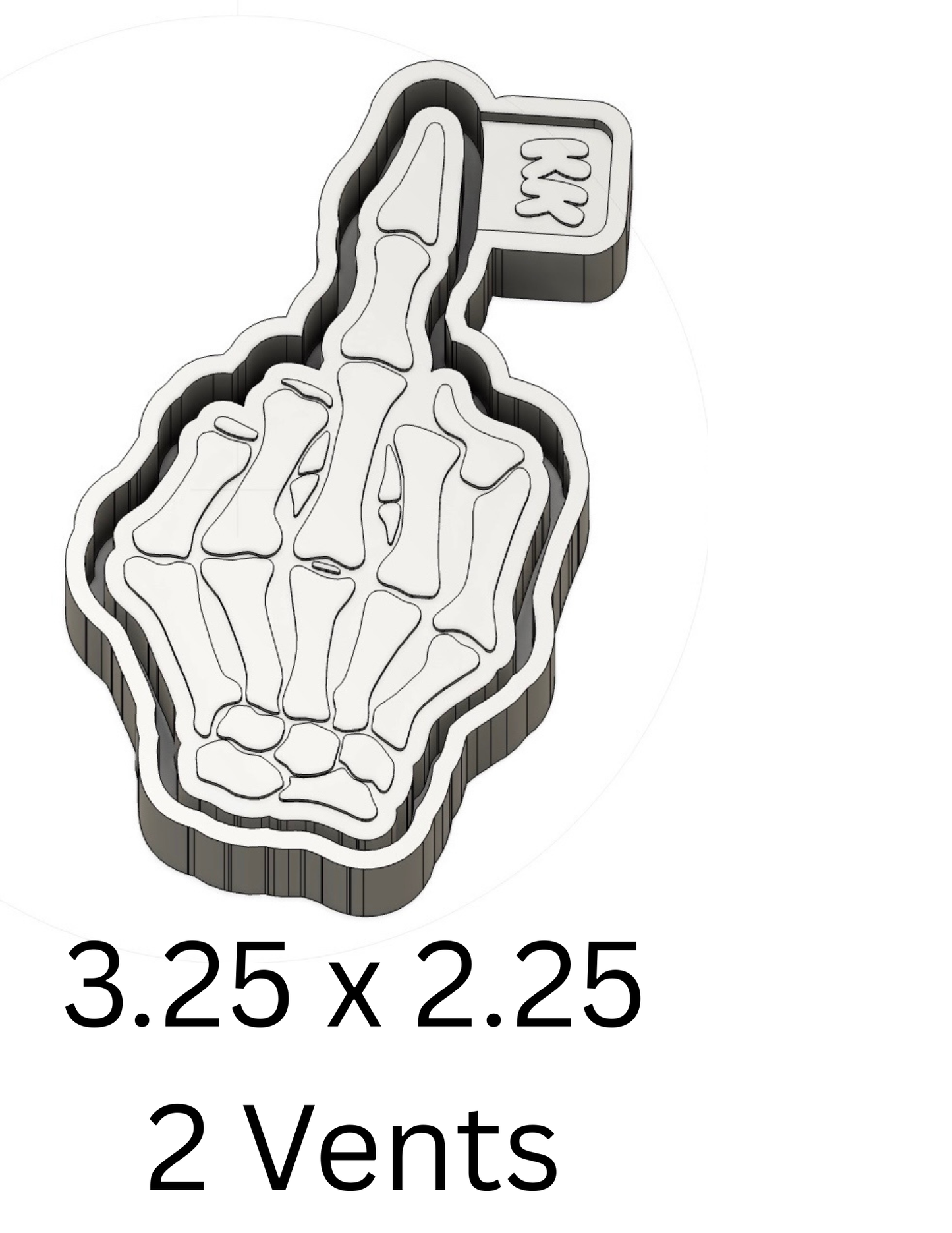 Skeleton Middle Finger Vent