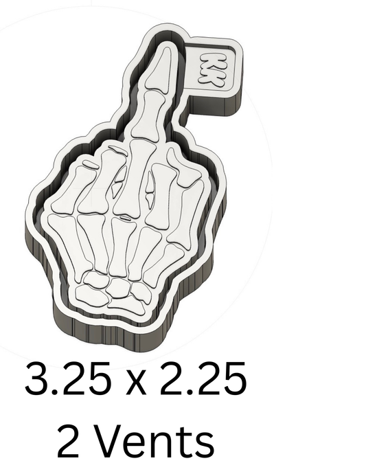 Skeleton Middle Finger Vent