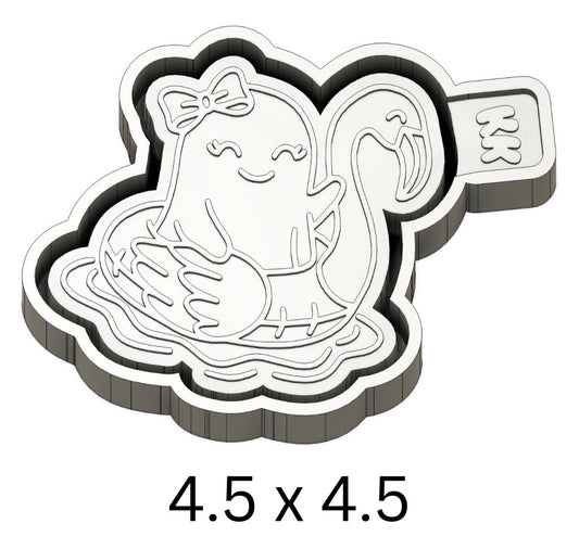 Ghost in Flamingo Float Mold
