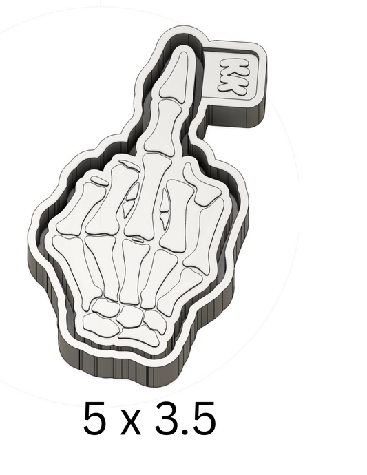Skeleton Middle Finger Mold