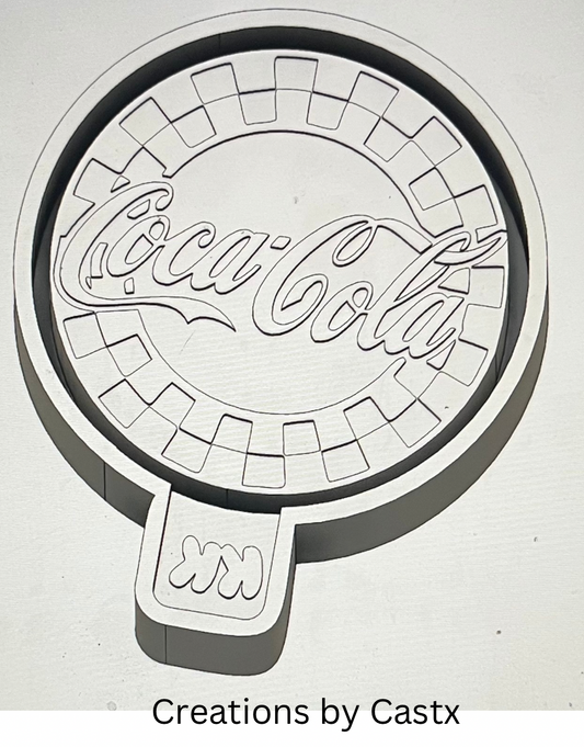Round Checkered Print Coke Mold