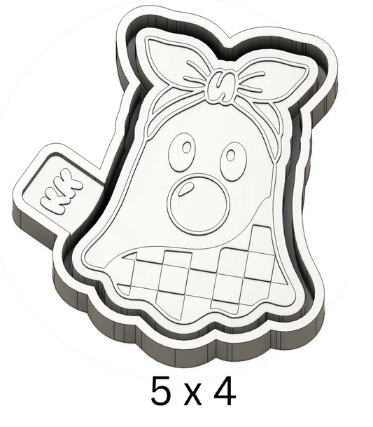 Bubblegum Ghost with Checkered Print Mold