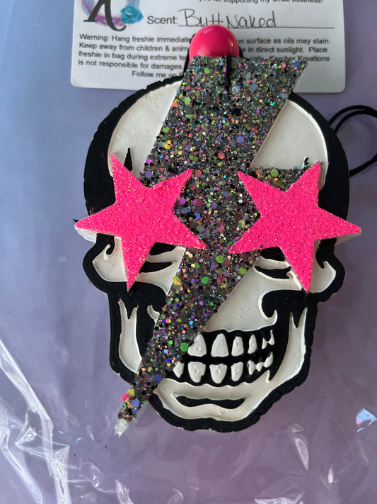 Skull with Bolt- Butt Naked