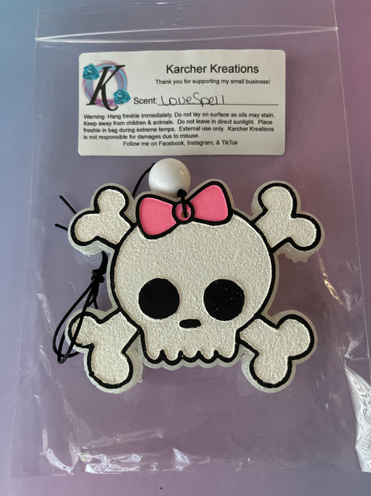 Skull and Crossbones with Bow- Love Spell