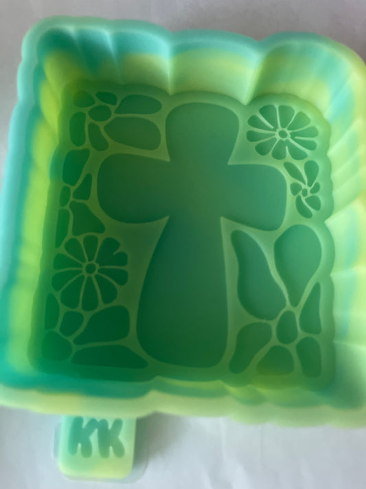 Cross with Flowers mold  B-Grade