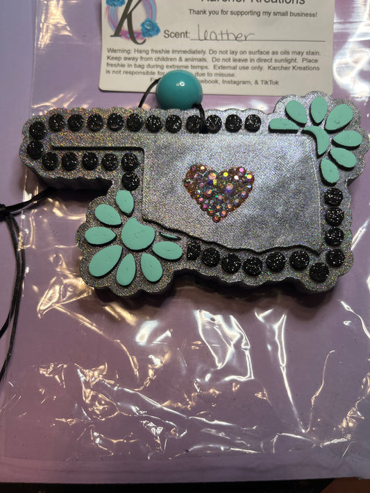 Oklahoma with Conchos- Leather