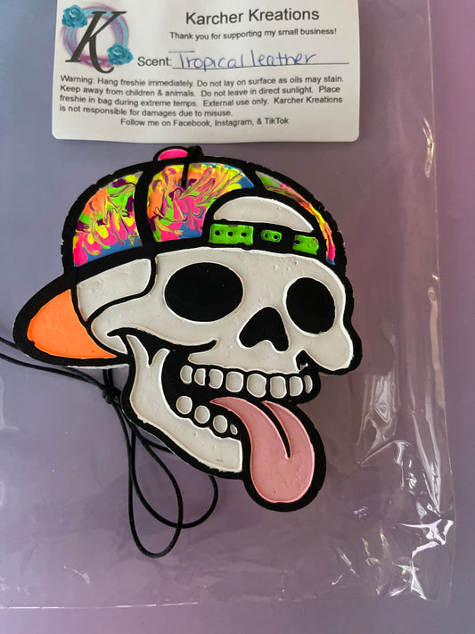 Skull and Hat- Tropical Leather