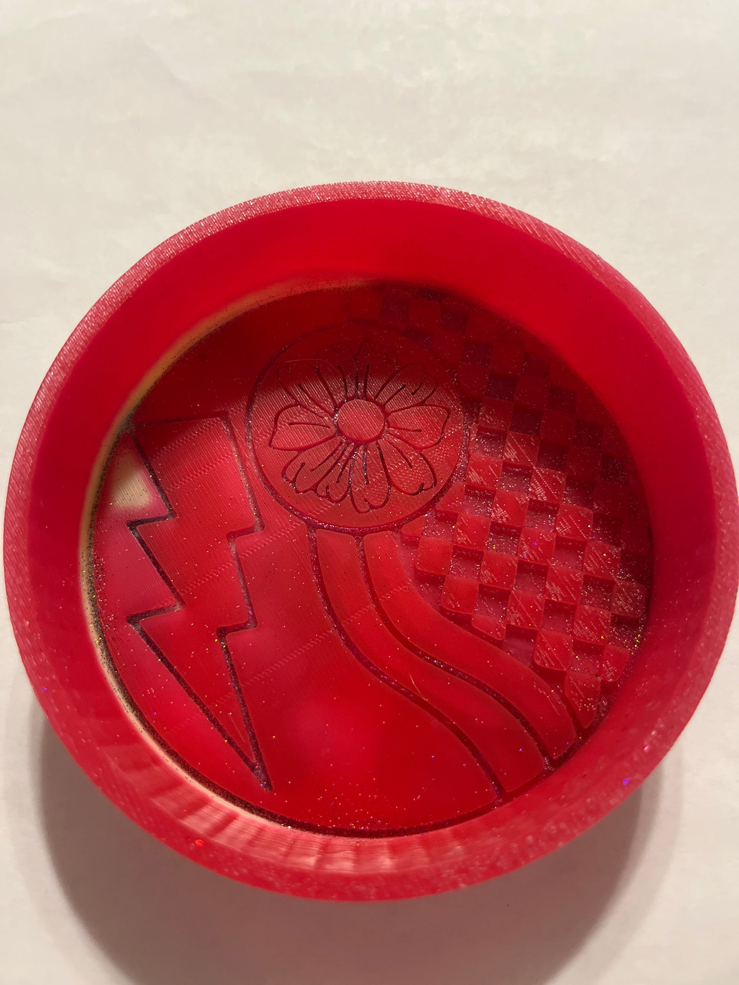 Round Check Print, Bolt, flower Destash