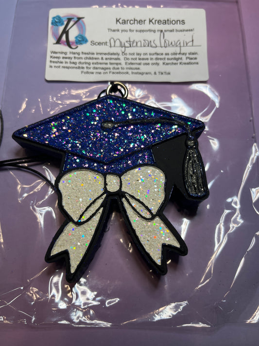 Graduation Cap with Bow- Mysterious Cowgirl