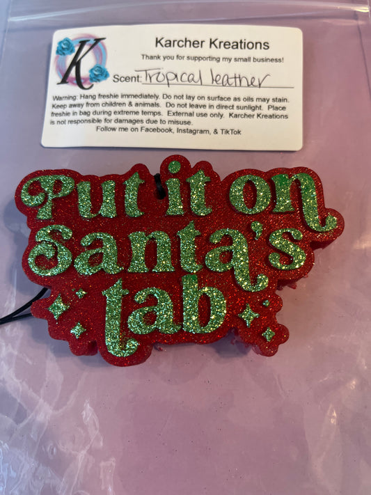 Put It On Santas Tab- Tropical Leather